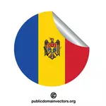 Флаг Молдавии внутри наклейки