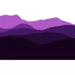 Силуэт горы в фиолетовый оттенки