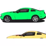 Ilustração em vetor de Mustang verde