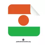 Флаг Нигера внутри квадратных стикер