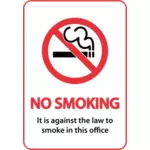 Žádné kouření úřad znamení vektorový obrázek