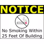 ناقلات التوضيح من التدخين غير المدخنين داخل علامة 25 قدما