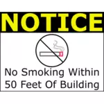 Gambar vektor tidak merokok dalam tanda 50 kaki