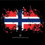 काली पृष्ठभूमि पर नॉर्वे का ध्वज