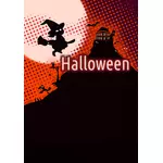 Halloween affisch med bakgrund