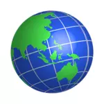 Мир Океании глобус векторное изображение