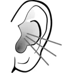 גרפיקה וקטורית של גווני אפור אוזן