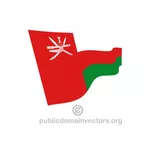 Флаг Омана вектор