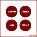 Красное вино логотипы.
