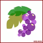 العنب مع أوراق الشجر