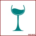 Blaue Symbol für Wein