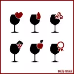 Seis Copas de vino