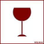 Rode wijnglas symbool