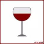 Ilustração de vinho de vidro cinzento