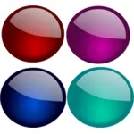 Illustration vectorielle d'ensemble de cercles brillants