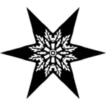 Pointeur de cinq étoile silhouette