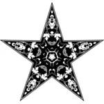Černá a bílá Vzorovaná hvězda
