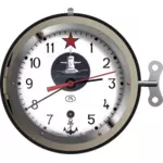 苏联核潜水艇时钟向量图像