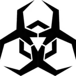 Malware zagrożenia symbol wektor czarny ilustracja