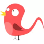 Pássaro vermelho dos desenhos animados