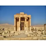 मंदिर के Baalshamin Palmyra सीरिया वेक्टर छवि में