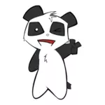 Kreslený panda vektorový obrázek
