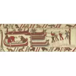 Ilustracja wektorowa Bayeux tapestry próbki