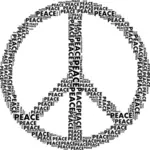 Znamení míru s slovo 