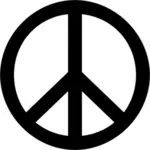 ClipArt vettoriali di simbolo della pace nero