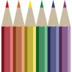 Image vectorielle de crayons de couleur