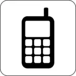 Grafica vectoriala de alb şi negru telefon mobil pictograma