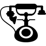 Černý telefon symbol