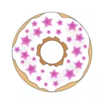 गुलाबी सितारों डोनट