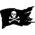 Piratenflagge mit Totenkopf und Knochen