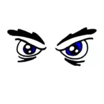 Гнев женщины глаза Векторный рисунок