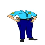 Desenho vetorial de policial sem cabeça