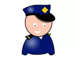 Icône de vecteur policier avatar