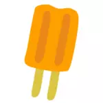Оранжевый мороженое на палку векторной графики