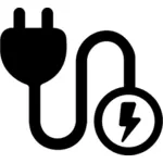 Icono de cable de energía
