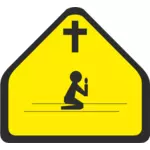 Gebet Zone Zeichen Vektor-ClipArt