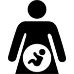 Icona della donna incinta vettoriale