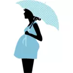 صورة ظلية امرأة حامل