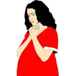 אישה בהריון להתפלל