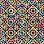 Prismatic bloemdessin patroon vector afbeelding