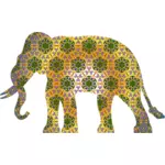 साइकेडेलिक पैटर्न हाथी
