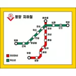 Pyongyang Metro linje kart