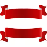 लाल और सफेद रिबन वेक्टर छवि