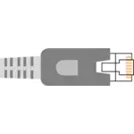 Złączka prosta sieć Ethernet RJ-45 clipart