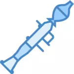 Blå bazooka vektor ikon