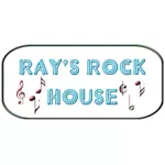 Рэй Rock House неоновый знак векторное изображение